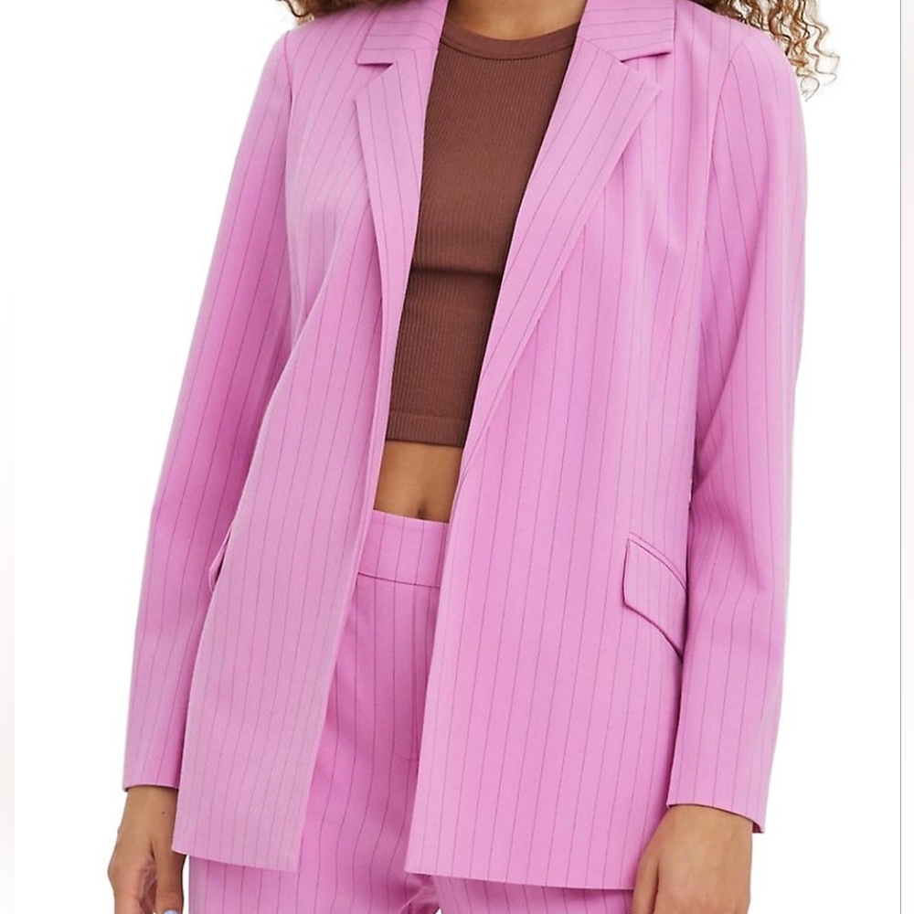 Vero Moda Pink Pinstripe Blazer